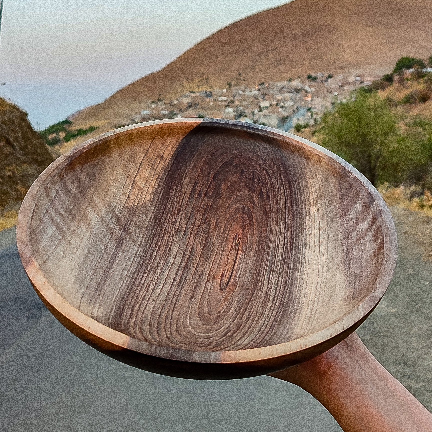 Handcrafted Walnut wood Bowl,25 cm – Ideal for Fruits & Nuts