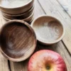 Handmade Wooden Bowl, 10 cm – Perfect for Yogurt, Nuts & Haft-Seen Pack of 6