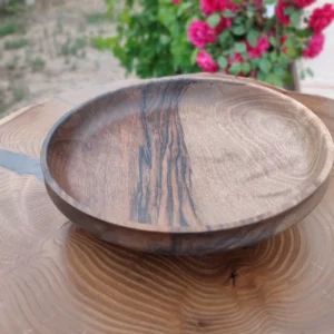 Handmade Wooden Bowl,35 cm – Ideal for Serving, Food-Safe & Washable