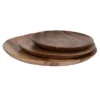Handmade Wooden Plate, 30 cm – Rustic Style, Eco-Friendly & Food-Safe (4x)