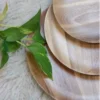 Handmade Wooden Plate, 30 cm – Rustic Style, Eco-Friendly & Food-Safe (4x)
