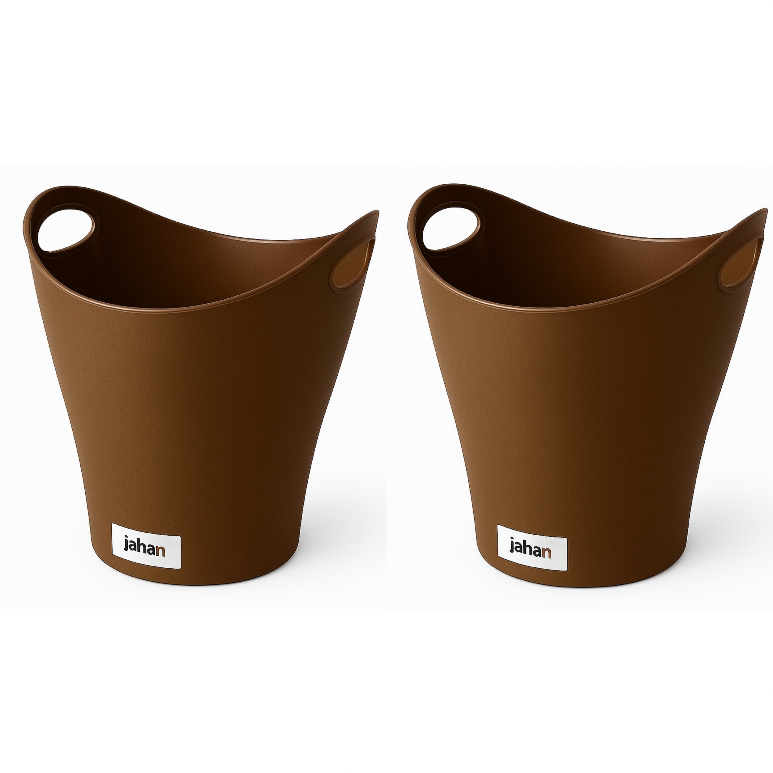 Indoor Conical Plastic Wastebasket, 5L – Stylish & Functional (2x)