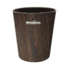 Indoor Plastic Wastebasket, 11L –Wood Grain Pattern for Stylish Spaces
