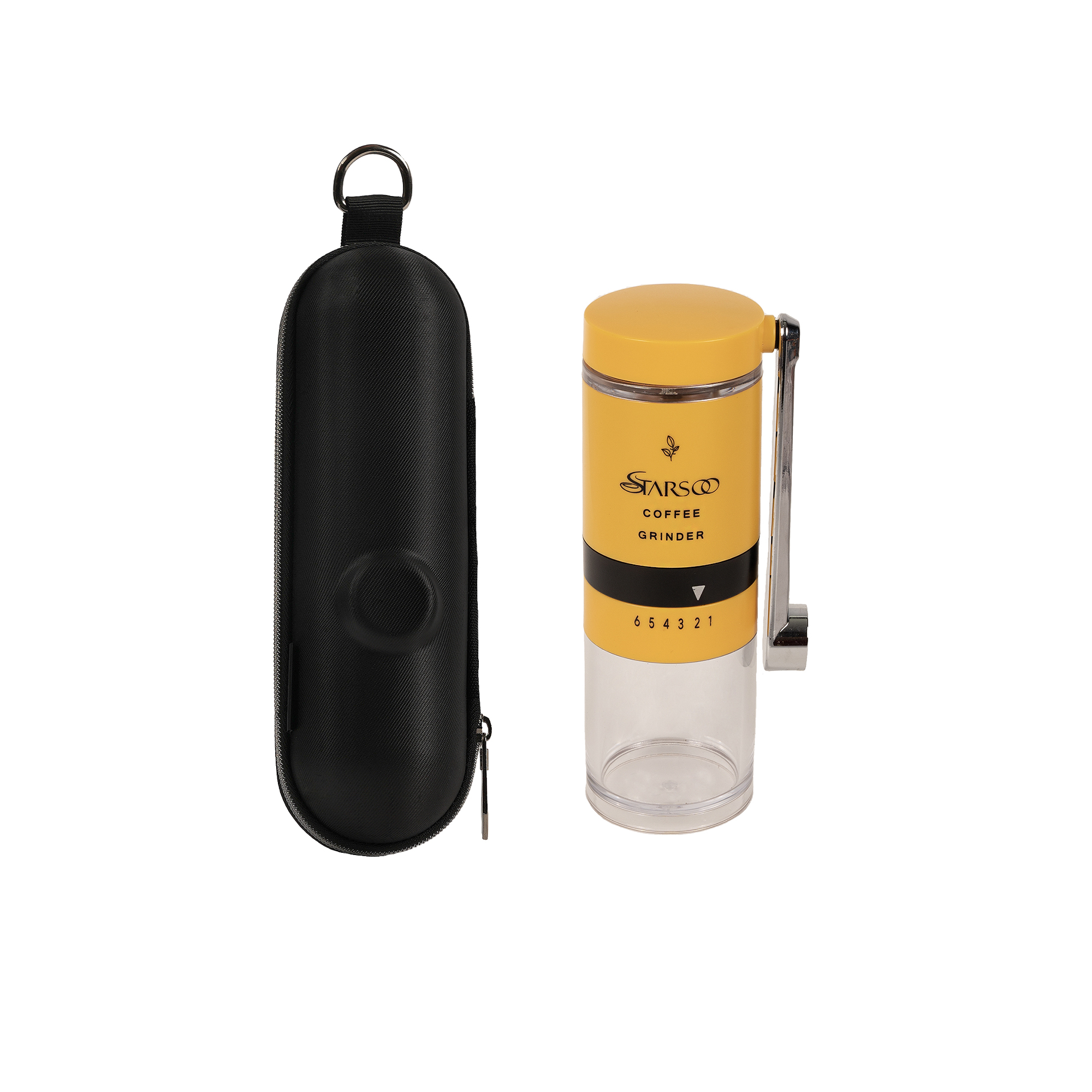 Manual Coffee Bean Grinder – Hand Grinder with Ceramic Burrs, Stainless Steel Handle, Perfect for Home or Outdoor