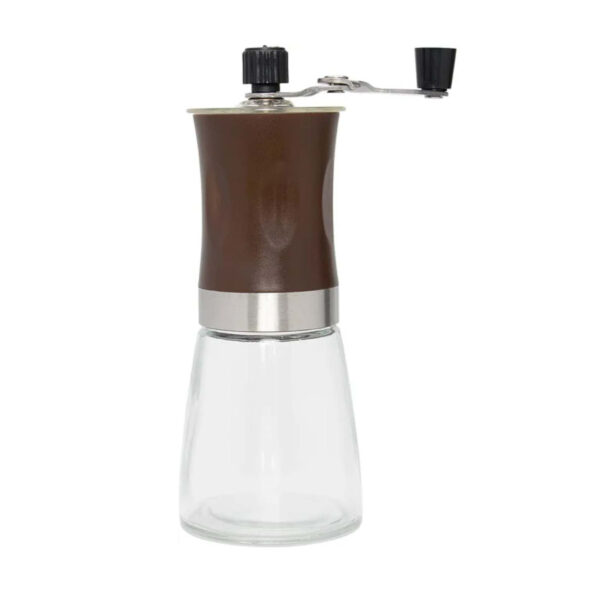Manual Coffee Grinder with Glass Body, Adjustable Burr, and Stainless Steel Handle – Perfect for Espresso, Pour Over & French Press (3)