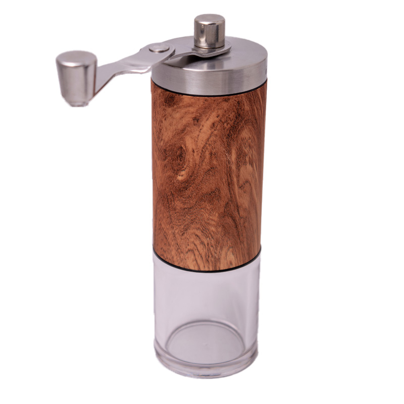 Manual Coffee Grinder – Elegant Stainless Steel Body with Ceramic Handle, Fresh Coffee Grinding