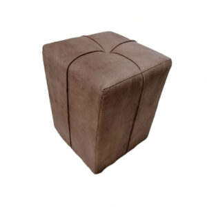 Matte Blue Square Ottoman – Fabric Upholstery & MDF Frame