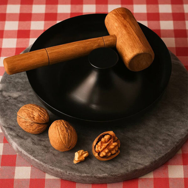 Metal Nutcracker with Wooden Hammer – Functional & Stylish Kitchen Accessory (4)