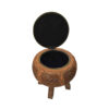 Moroccan Traditional Pattern Velvet Ottoman with Hidden Box