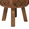 Moroccan Traditional Pattern Velvet Ottoman with Hidden Box