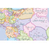 Thumbnail 2: My Map of Iran Educational Wall Map of Provinces and Major Cities