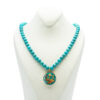 Nishapour Turquoise Necklace Featuring Zodiac Gold Leaf Design – Libra (Mehr) (3)