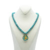 Nishapour Turquoise Necklace – Capricorn (Dey) Zodiac Gold Leaf Design (1)