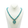 Nishapour Turquoise Necklace – Scorpio (Aban) Zodiac Gold Leaf Design (2)