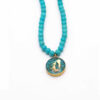 Thumbnail 2: Nishapour Turquoise Necklace – Virgo (Shahrivar) Zodiac Gold Leaf Design