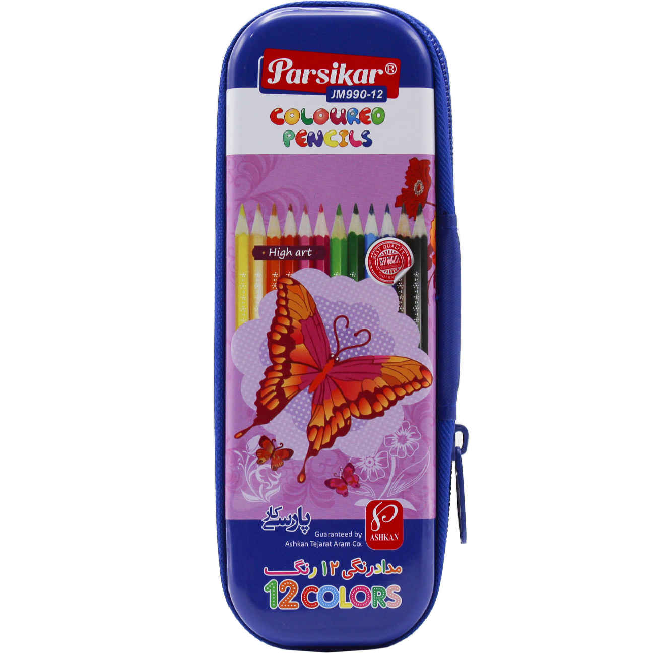 Parsikar JM990 – Premium 12-Color Colored Pencils with Brilliant and Fade-Resistant Colors