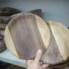 Handmade Wooden Plate 20 cm – Rustic Style, Perfect for Desserts or Sides (5x)