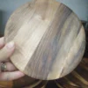 Handmade Wooden Plate 20 cm – Rustic Style, Perfect for Desserts or Sides (5x)