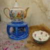 Thumbnail 4: Persian Handmade Stone Teapot Warmer Floral Carved Design – Ideal for Brewing Tea and Coffee