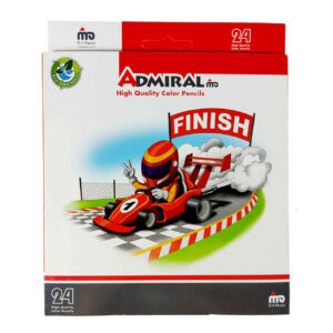Race Boy 24-Color Pencil Set by Admiral C – Perfect for School & Art