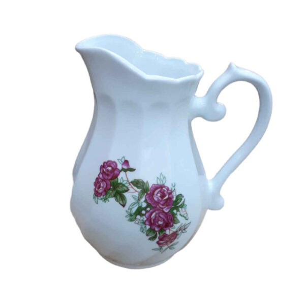 Red Rose Porcelain Pitcher – Elegant Kitchenware