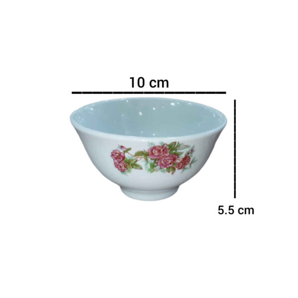 Red Rose Porcelain Tableware Bowl – Stylish and Durable Design (Set of 6)