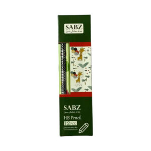 Sabz Black & Green Graphite Pencils – Durable Break-Resistant Pack of 24