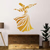 Decorative Artistic Persian Plexiglass Wall Mirror – Sufi Whirling Design (26 Pieces)