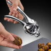 Stainless Steel Lever Nutcracker – Steel Handle & Body, Ergonomic, for Walnuts & Chestnuts, Floral Design (4)