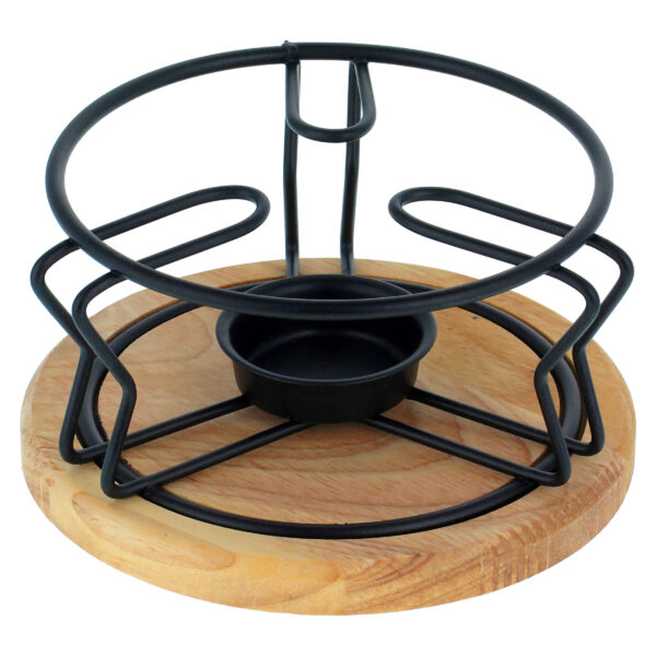 Stainless Steel Tea Warmer with Wooden Base – Keep Your Tea Warm (1)