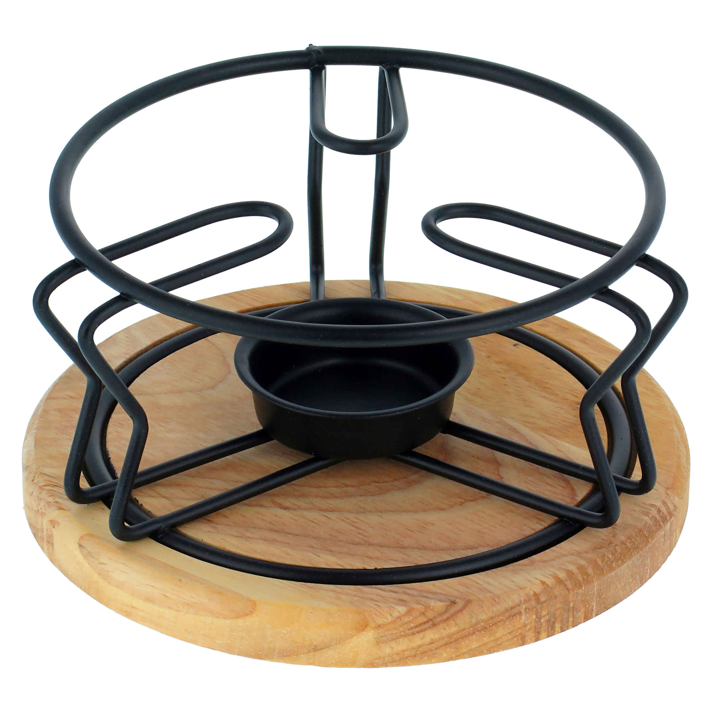 Main image of Stainless Steel Teapot Warmer with Wooden Base – Keep Your Tea Warm