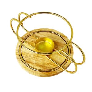 Stainless Steel Teapot Warmer with Wooden Base – Ensures Your Tea and Coffee Are Always Warm