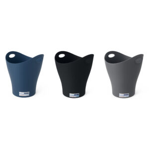 Topless Conical Plastic Wastebasket, 15.9L – Compact & Durable (3x)