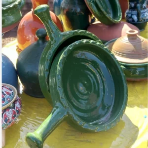 Traditional Gilan Clay Pan with Handle “Gamaj” – Oven & Stove Safe