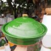 Traditional Gilan Clay Pan with Lid – Oven & Stove Safe for Cooking and Frying