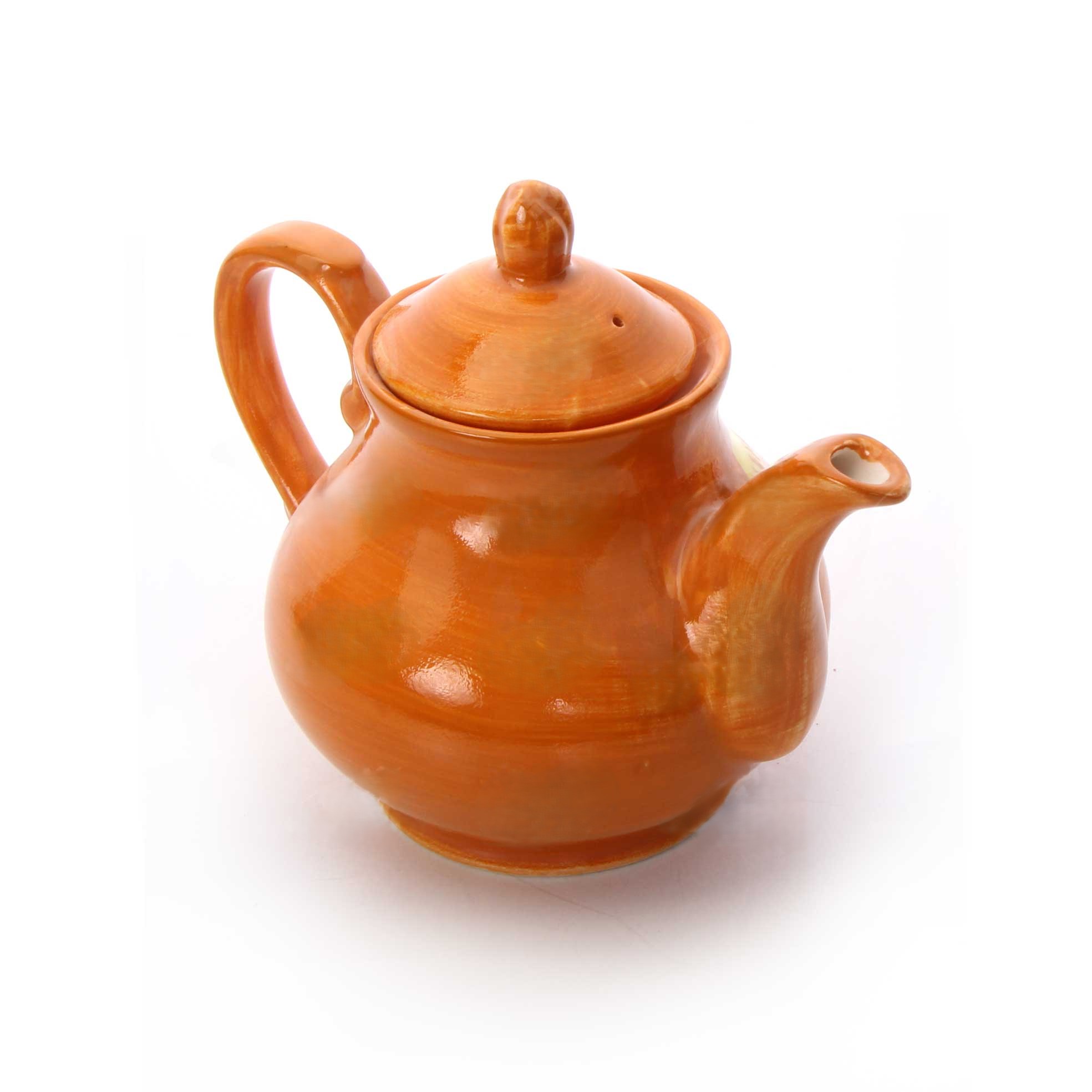 Traditional Hand-Painted Ceramic Teapot with Gabbeh Pattern
