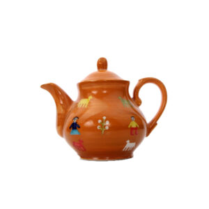 Traditional Hand-Painted Ceramic Teapot with Gabbeh Pattern