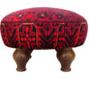 Traditional Persian Velvet Ottoman - Warm Colors in Soft Filling & Durable MDF Frame