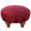 Traditional Persian Velvet Ottoman - Warm Colors in Soft Filling & Durable MDF Frame (3)