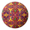 Traditional Persian Velvet Ottoman – Seven Vibrant Colors & Carved Wooden Legs