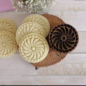 Traditional Persian Wooden Cookie & Kolompeh Stamp with Handcrafted Designs