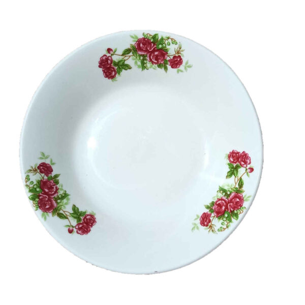 Traditional Red Rose Soup Bowl – Elegant Nostalgic Porcelain (Set of 6)