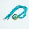 Thumbnail 2: Nishapour Turquoise Pendant on Turquoise Stone Necklace – Pisces Esfand Gold Leaf