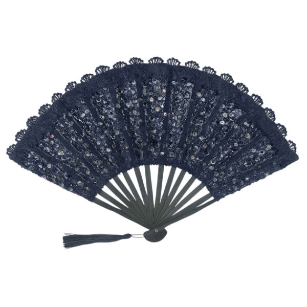Venus Handmade Embroidery Fan – Delicate Cream Stitch Detailing
