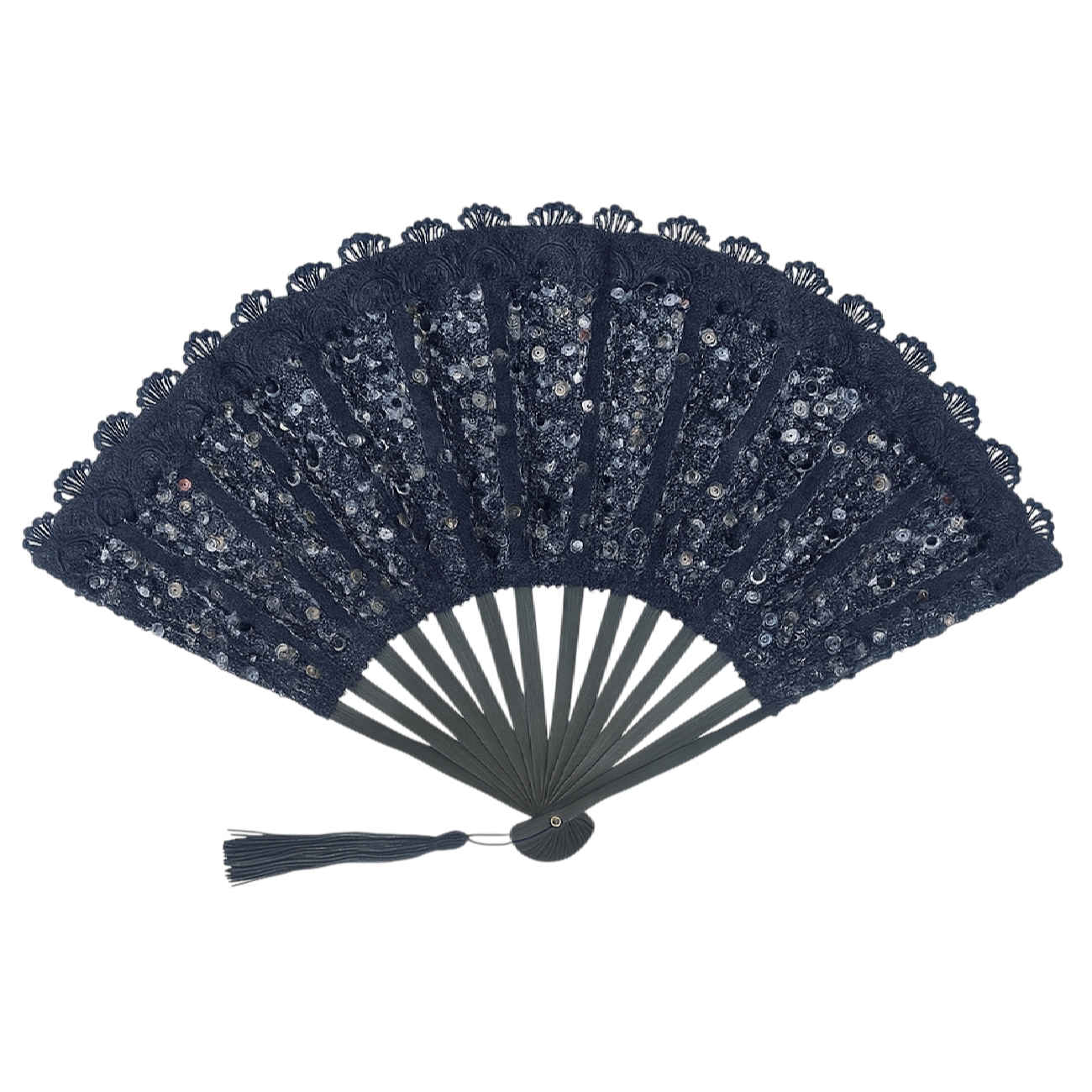 Venus Handmade Embroidery Fan – Delicate Cream Stitch Detailing