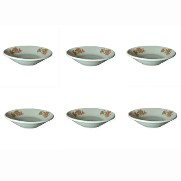 Vintage Red Rose Porcelain Bowl – Classic & Traditional Style (Set of 6)