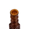 Thumbnail 5: Wooden Candlestick with Carved Floral Design Set of 3 - For Taper Candle