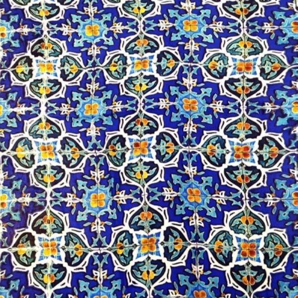Women’s Traditional Scarf – Symmetrical Tile Design, Perfect Accessory for Special Occasion