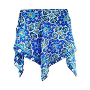 Women’s Traditional Scarf – Symmetrical Tile Design, Perfect Accessory for Special Occasion