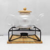 Thumbnail 3: Wood & Stainless Steel Teapot Warmer – Maintains the Perfect Temperature for Tea and Coffee